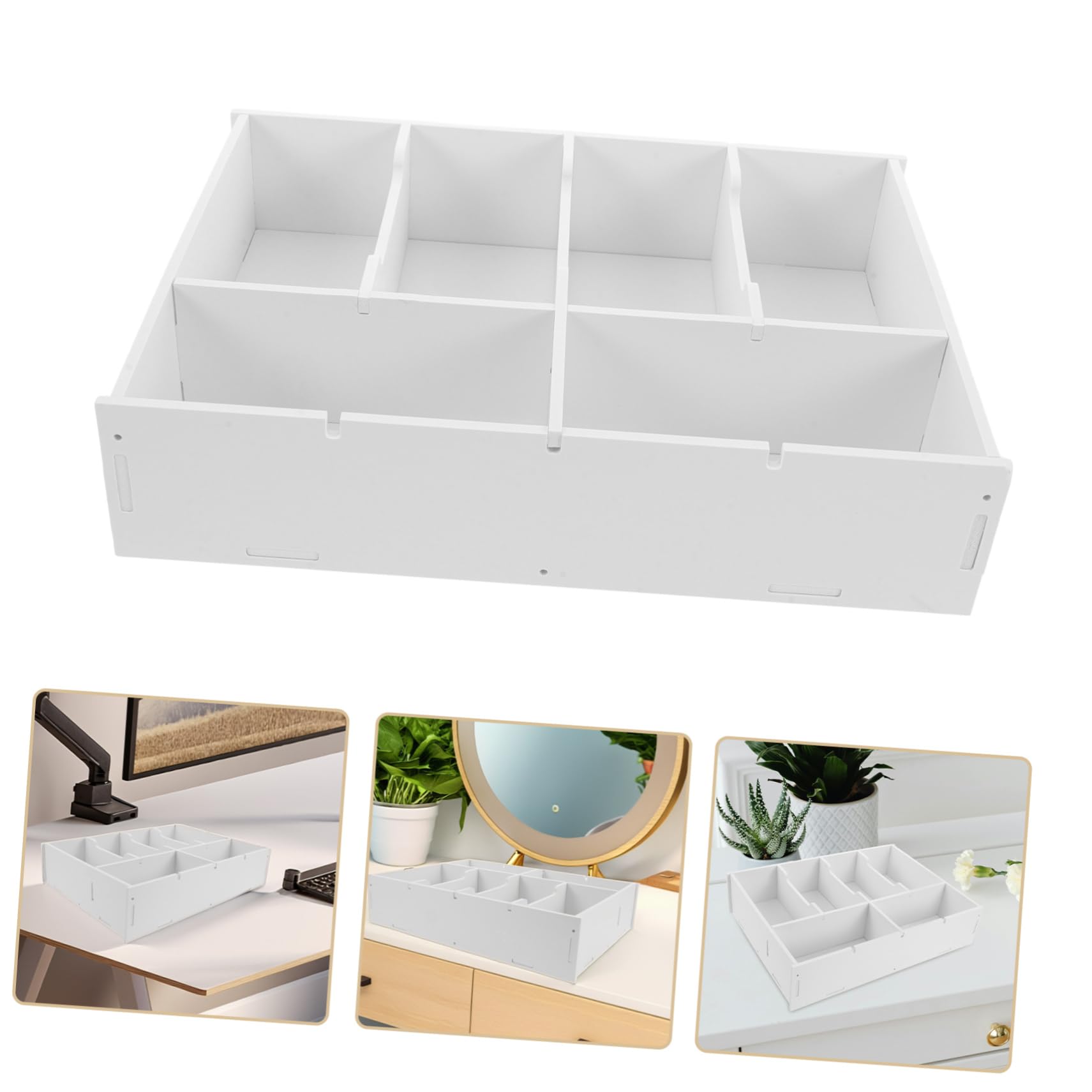 Geldsammelbox mit Mehreren Fächern aus Pvc Holzkunststoff Beige