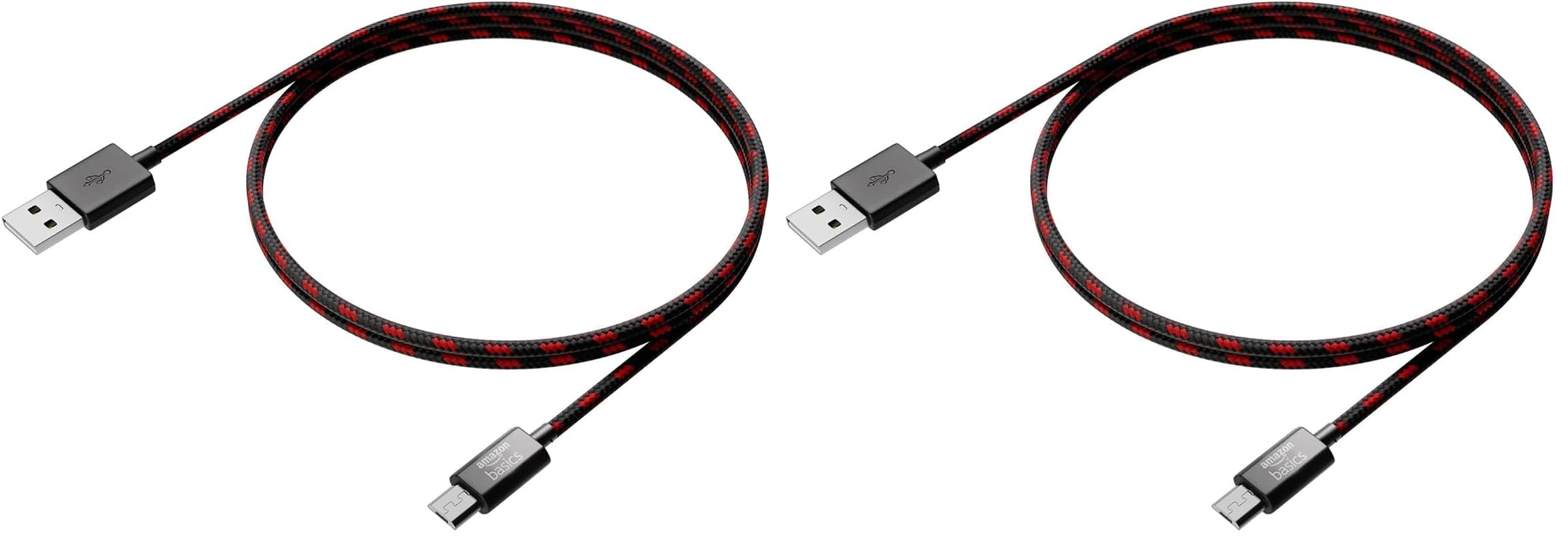 amazon basics Type A to Micro USB Braided Cable | 3A/18W Fast Charging and 480 Mbps Data Transfer Speed | 1.2m, Tangle Free Cable (Pack of 2)-image-37