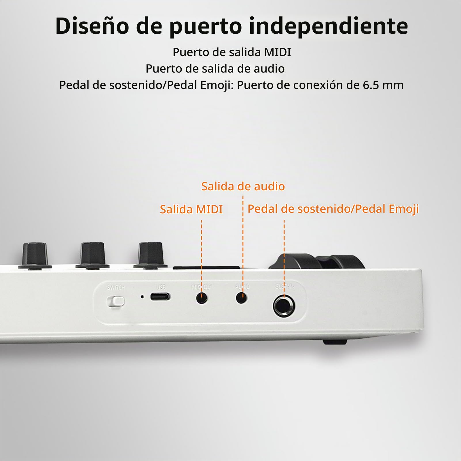 Btuty 37 Keys MIDI Keyboard Música Controlador de Producción de Música MIDI con 16 RGB TOMPLES 8 BOTONES 4 Reguladores Syntesizador Incorporado para Producción Musical en Camino