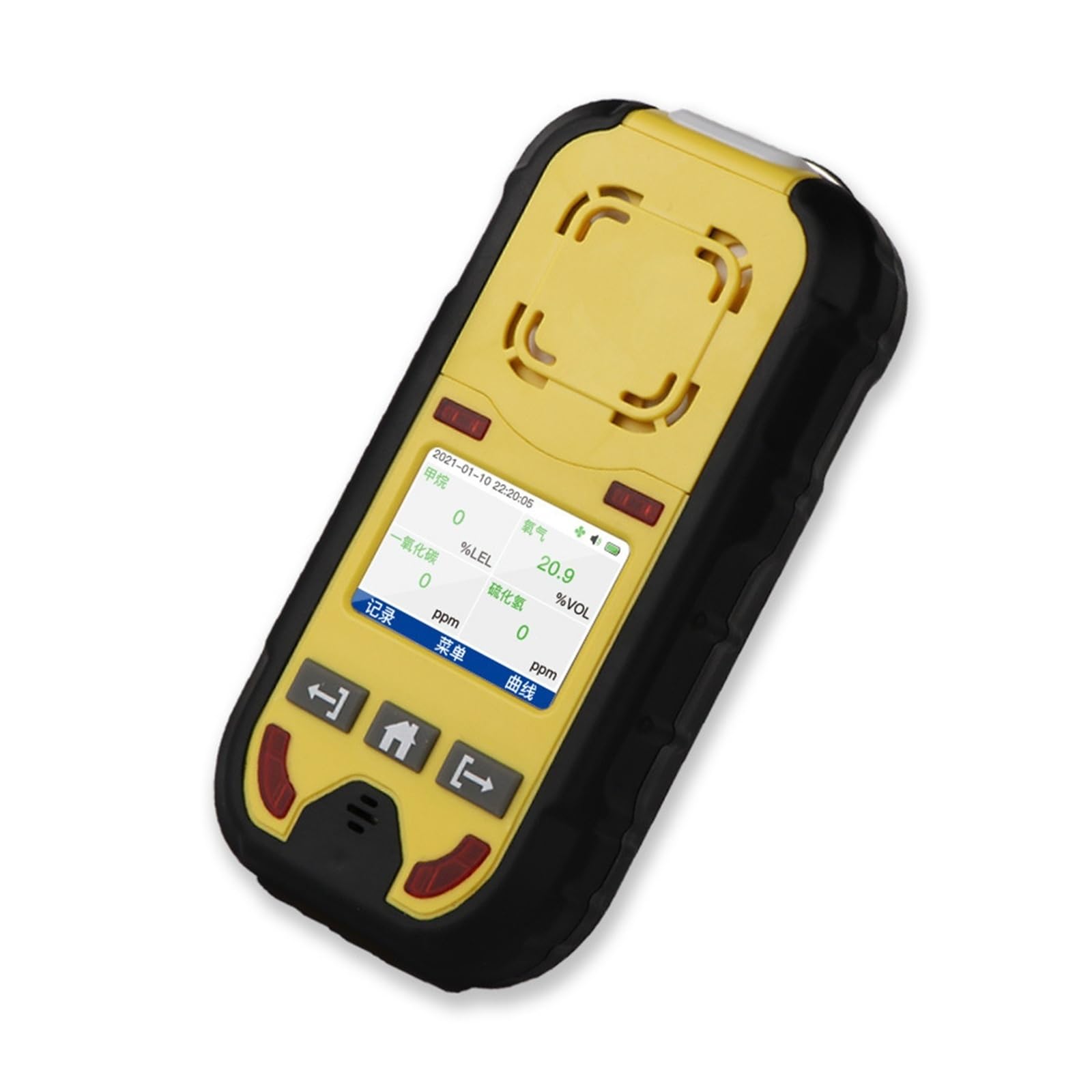 Rilevatore di gas portatile a pompa con display LCD, analizzatore multigas combustibile 4 in 1 for casa e camper Date in tempo reale(EX)