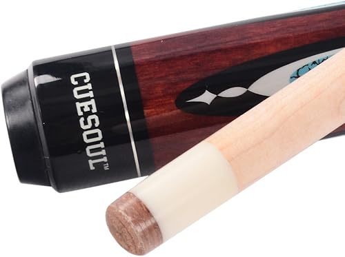 Miniatura 6 de Cuesoul Juego de taco de billar de madera de arce de 58 pulgadas, 19 oz20 oz, punta de 11.5 mm13 mm peso ajustable