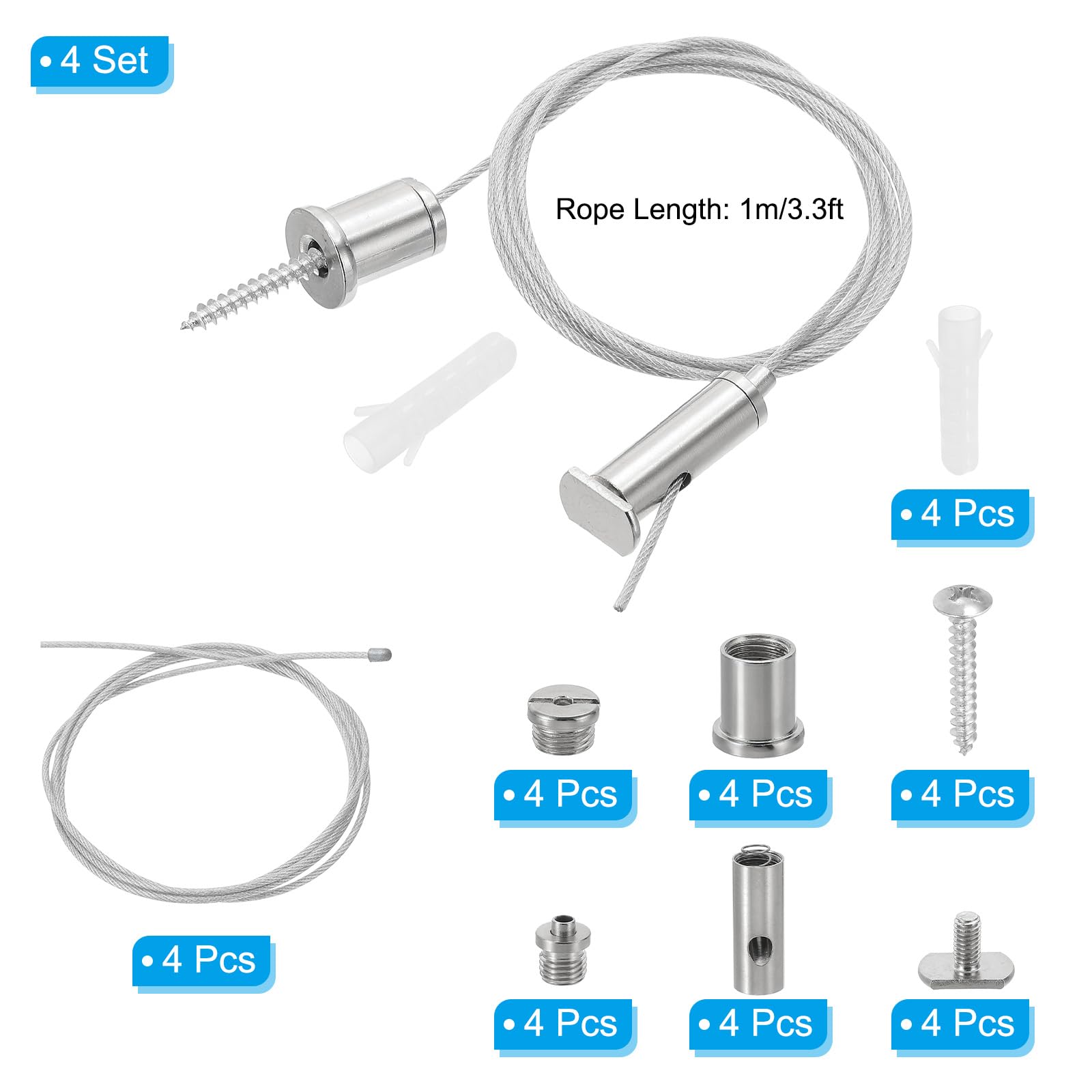 PATIKIL Ceiling Hanging Wire Cable Kit - Image 2