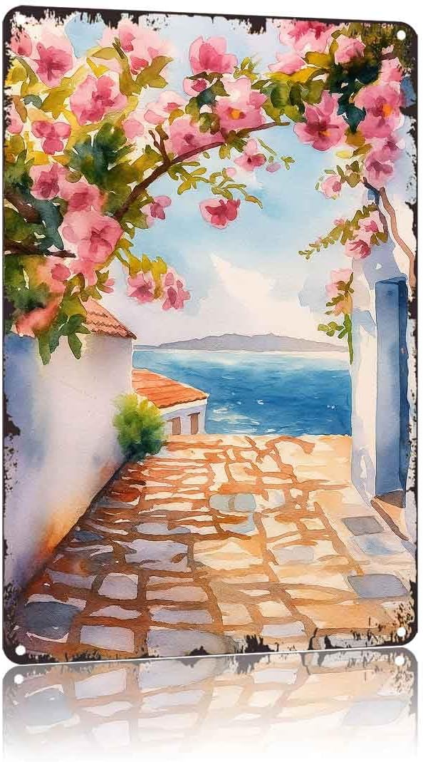 Coastal Path Metal Sign 8X12 Inch Coastal Path Vintage Wall Decor Classic
