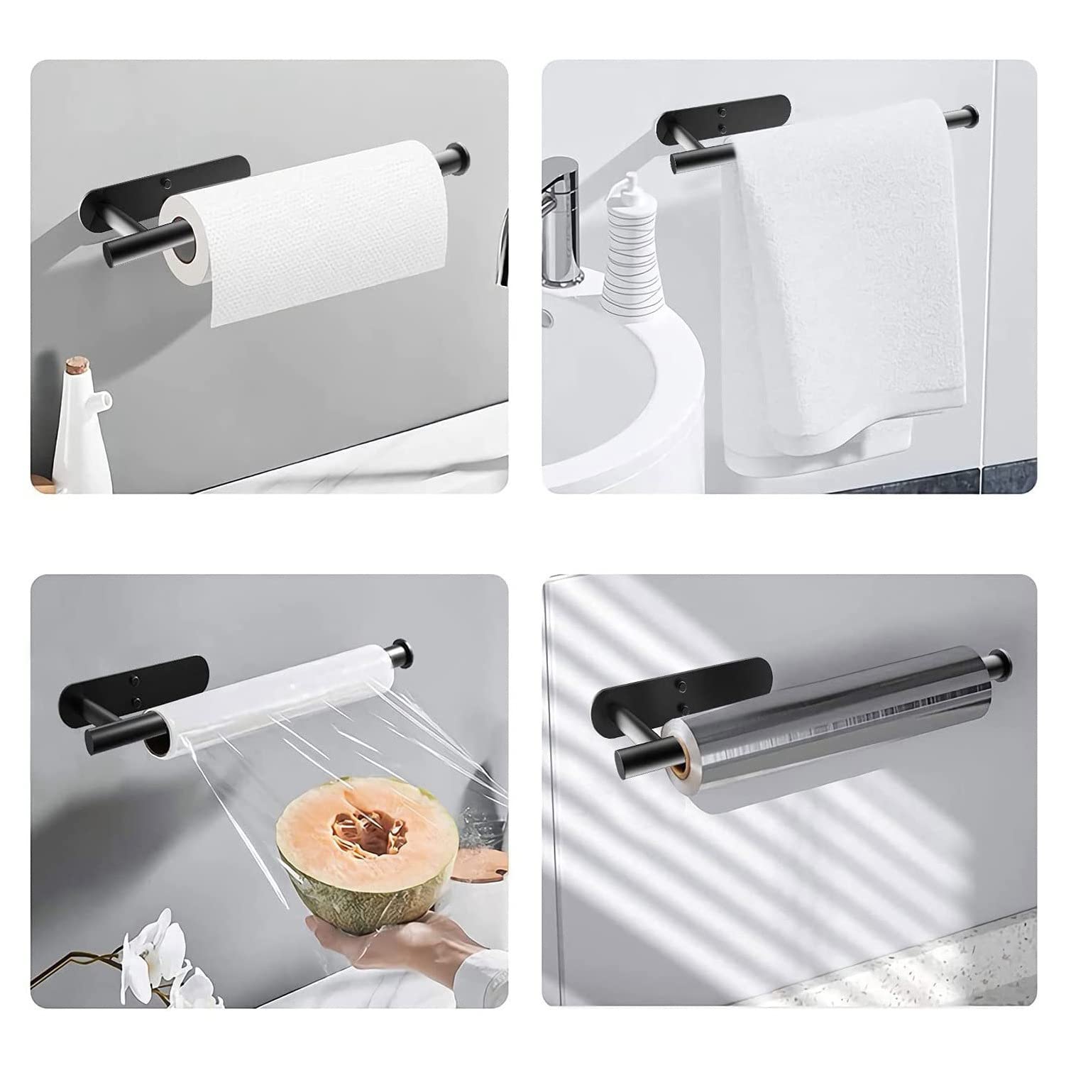 Papieren Handdoekhouder Onder Kast Eenhandige Scheurkeuken Met Een Handdoekhaak One Size Fits All Papieren Handdoeken Wandmontage