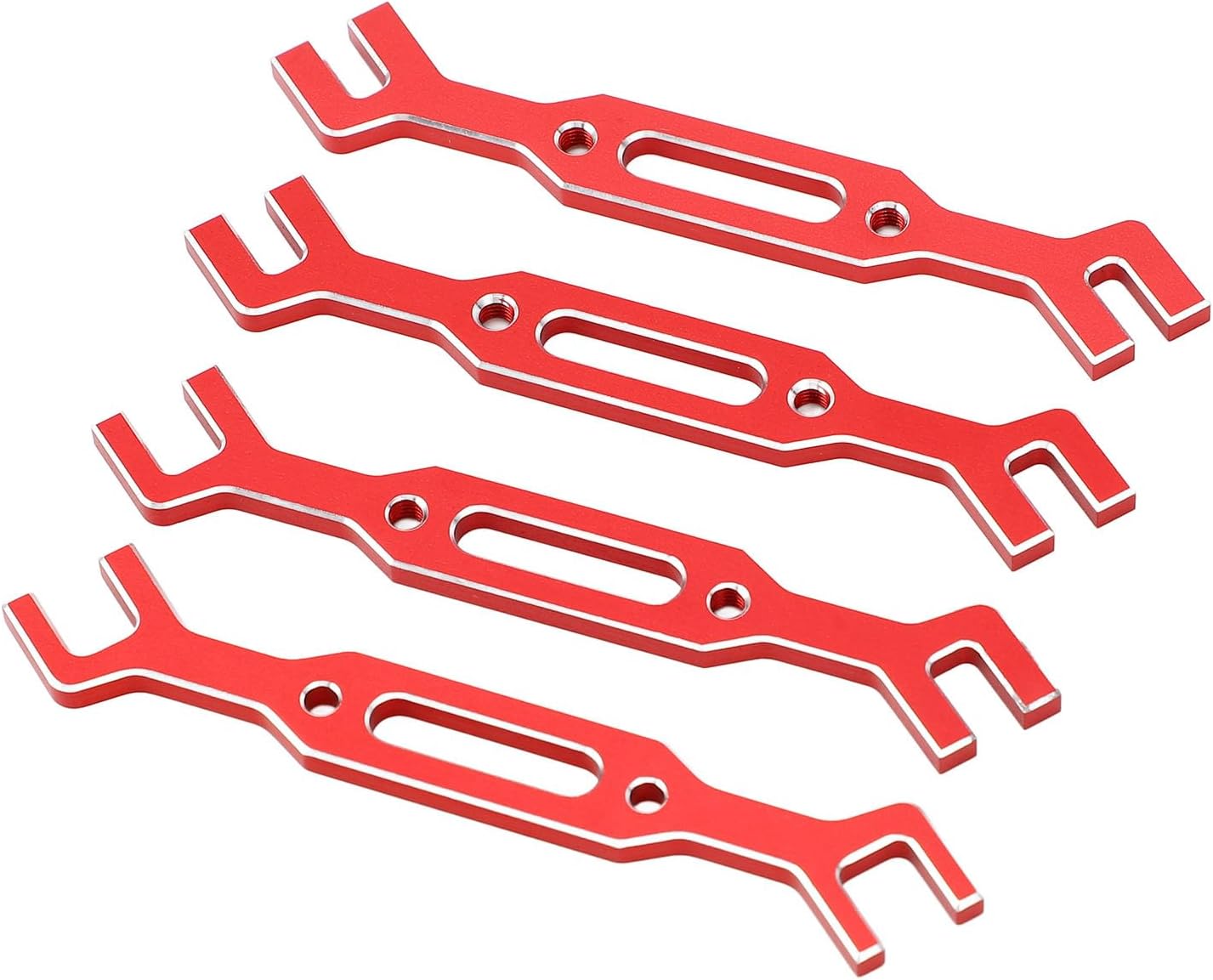 CCYLEZ RC Car Wrench, Labor Saving Tie Rod Adjustment Wrench Lightweight 4PCS Efficient for Home (Red)