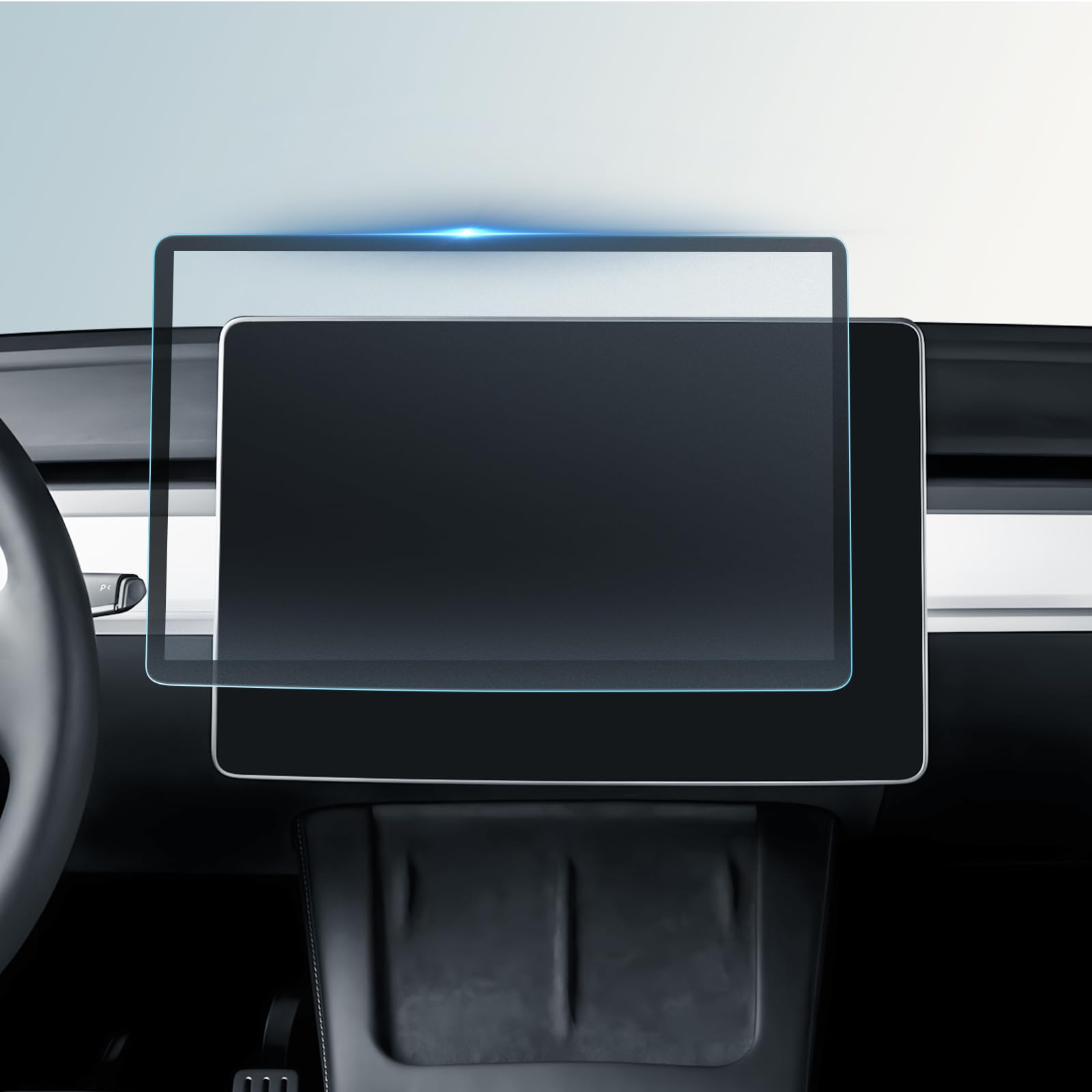 BIBIBO Protector de pantalla mate compatible con pantalla Tesla Model 3 de 15,4 pulgadas Modelo Y 2025 Facelift Modelo Exclusivo Navi Protector de pantalla, antirreflectante, antihuellas, modelo 3