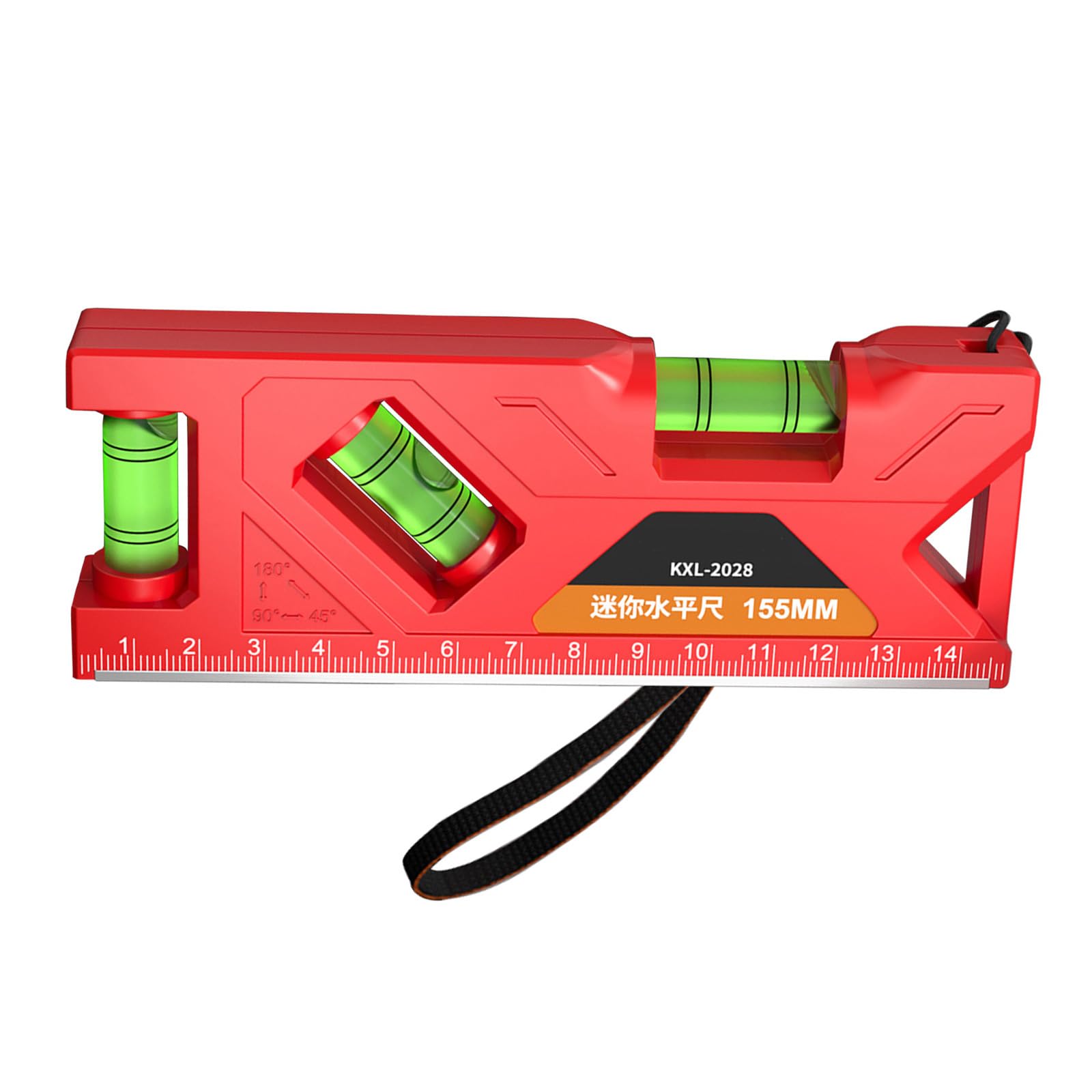 Oxxggkao 3 Size Spirits Levels With Scale, 2 Different Bubble 45/90° / 180 Horizontals Ruler Angles Finding Spirit Levels