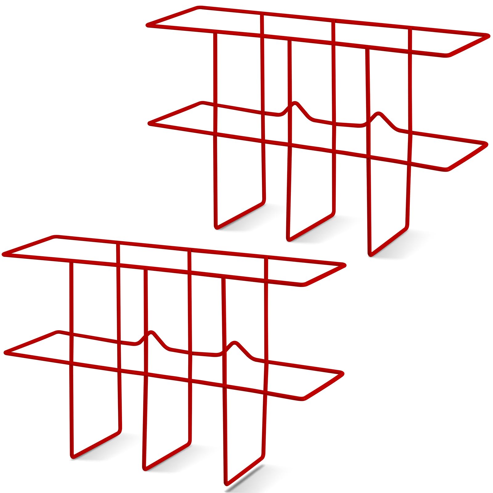 Nuenen 2 Packs Wall Mount MSDS Binder Holder, Metal Rack, Red