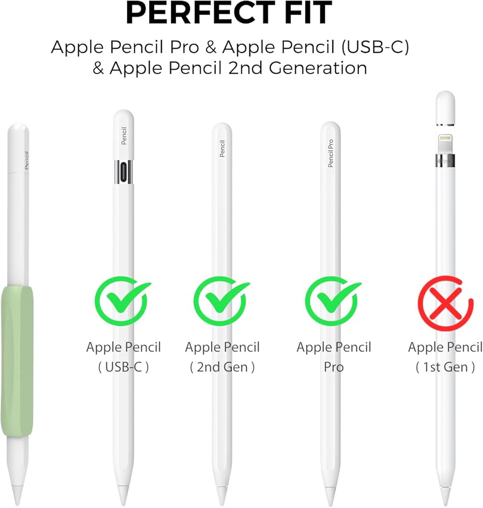 AhaStyle 3 Pack Silicone Grips for Apple Pencil Pro, Apple Pencil AhaStyle 3 Pack Silicone Grips for Apple Pencil Pro, Apple Pencil