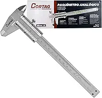 Paquímetro Analógico De Metal Com Estojo Universal Para Mecânico, Engenheiro Cortag Paquímetro - Prata