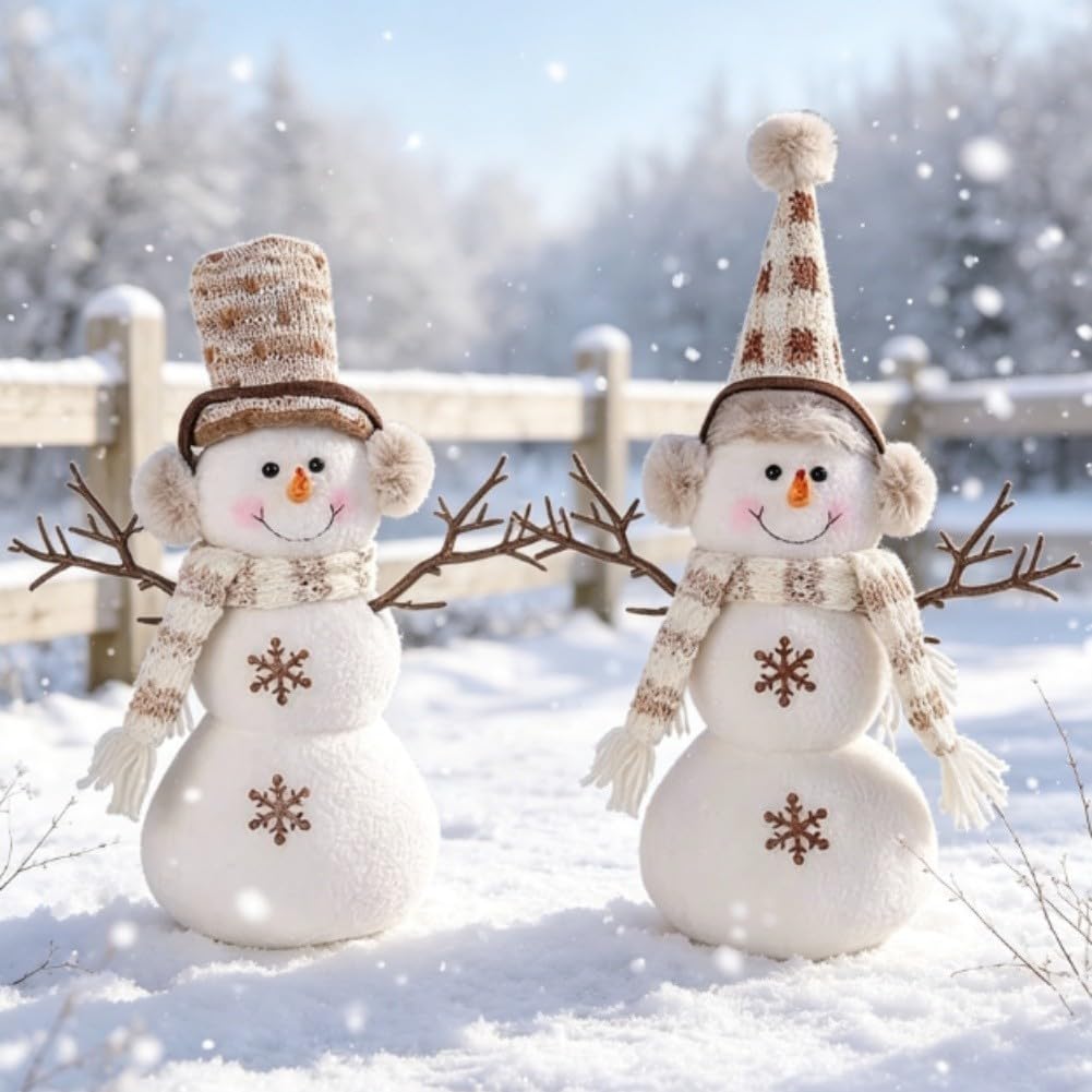 Weihnachts Schneemann Figuren Set 32cm für deko Weihnachts Schneemann