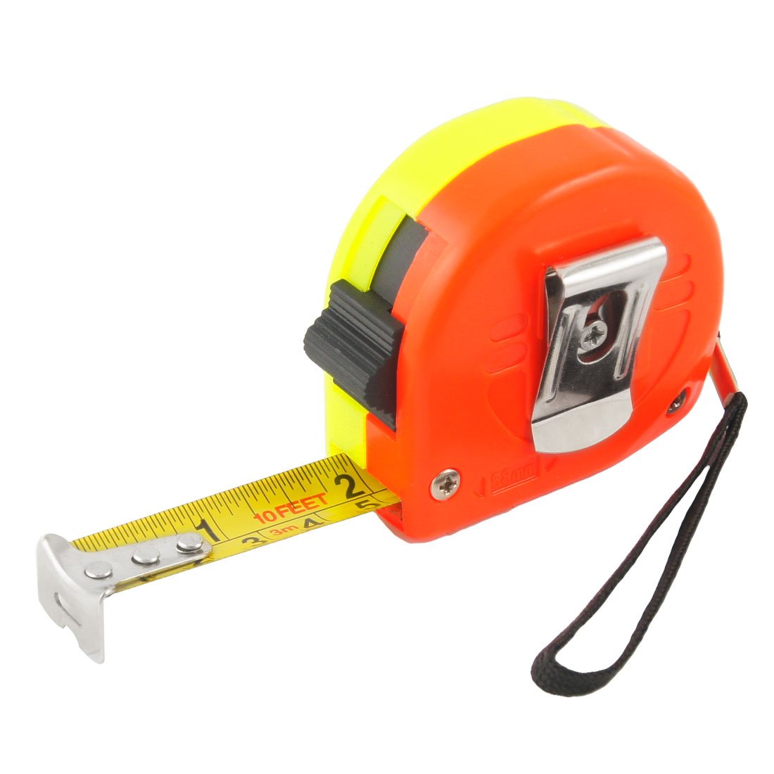 Aexit Yellow Red Tools & Home Improvement Plastic Measure Tool Self Retractable Locking Ruler Tape 10Ft Tape Measures 3 Meters