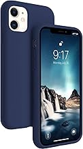 VONZEE Microfiber Candy Case Compatible for iPhone 11 6.1 inch, Shockproof Slim Back Cover Liquid Silicone Case (Navy Blue)