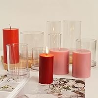 Vista 1 de ESEDAGE Paquete de 7 moldes de plástico para velas de resina de plástico, molde de plástico para velas cilíndricas de plástico, molde de jabón