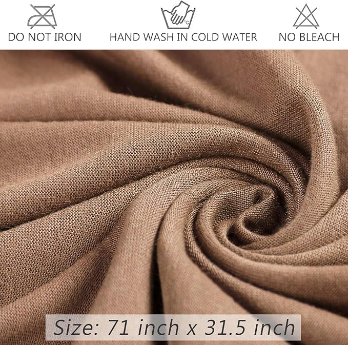 PWEOUKE Head Wraps for Black Women African Head Wrap Lightweight for Women Long Plain Turban Hair Scarf Scarves3