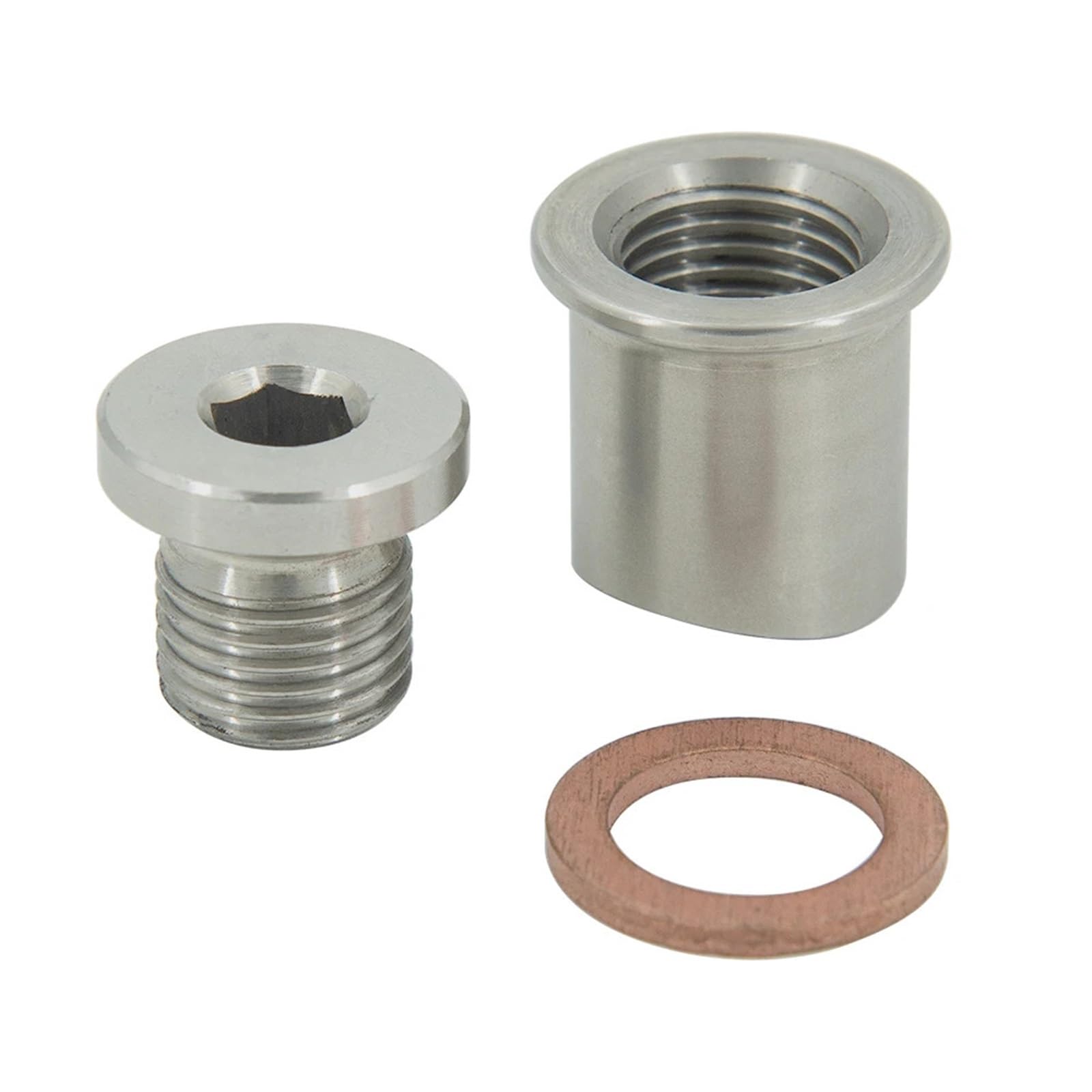 czujnik tlenu 50 SZTUK O2 Czujnik tlenu Stopniowy uchwyt montażowy Adapter ze stali nierdzewnej M12 * 1,25 M18 * 1,5 Gwint(M18X1.5 one set)