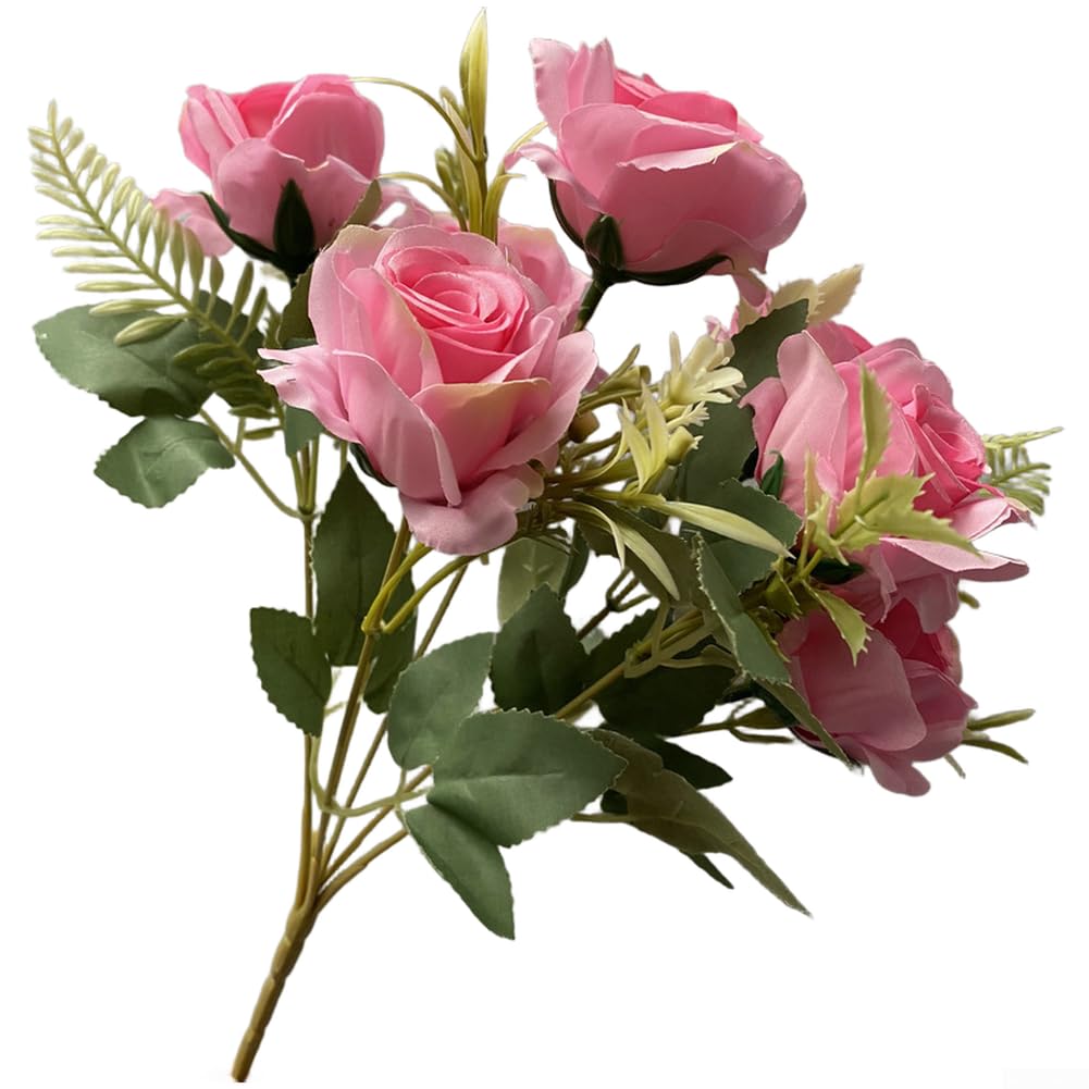 Fleur artificielle rose foncé 30cm alternative durable aux fleurs fraîches pour décoration