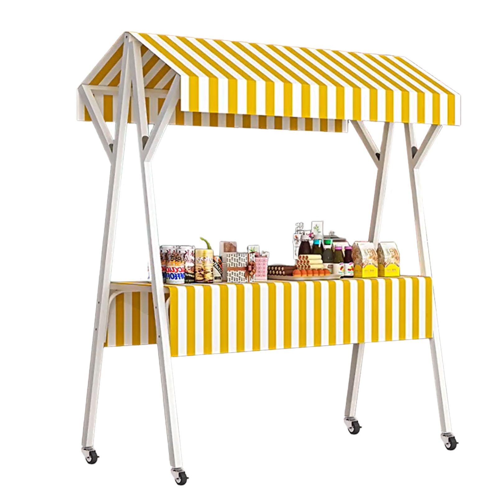 Carrello pieghevole da campeggio su ruote, carrello pieghevole con tenda per picnic all'aperto, spiaggia, picnic, carrello portatile resistente