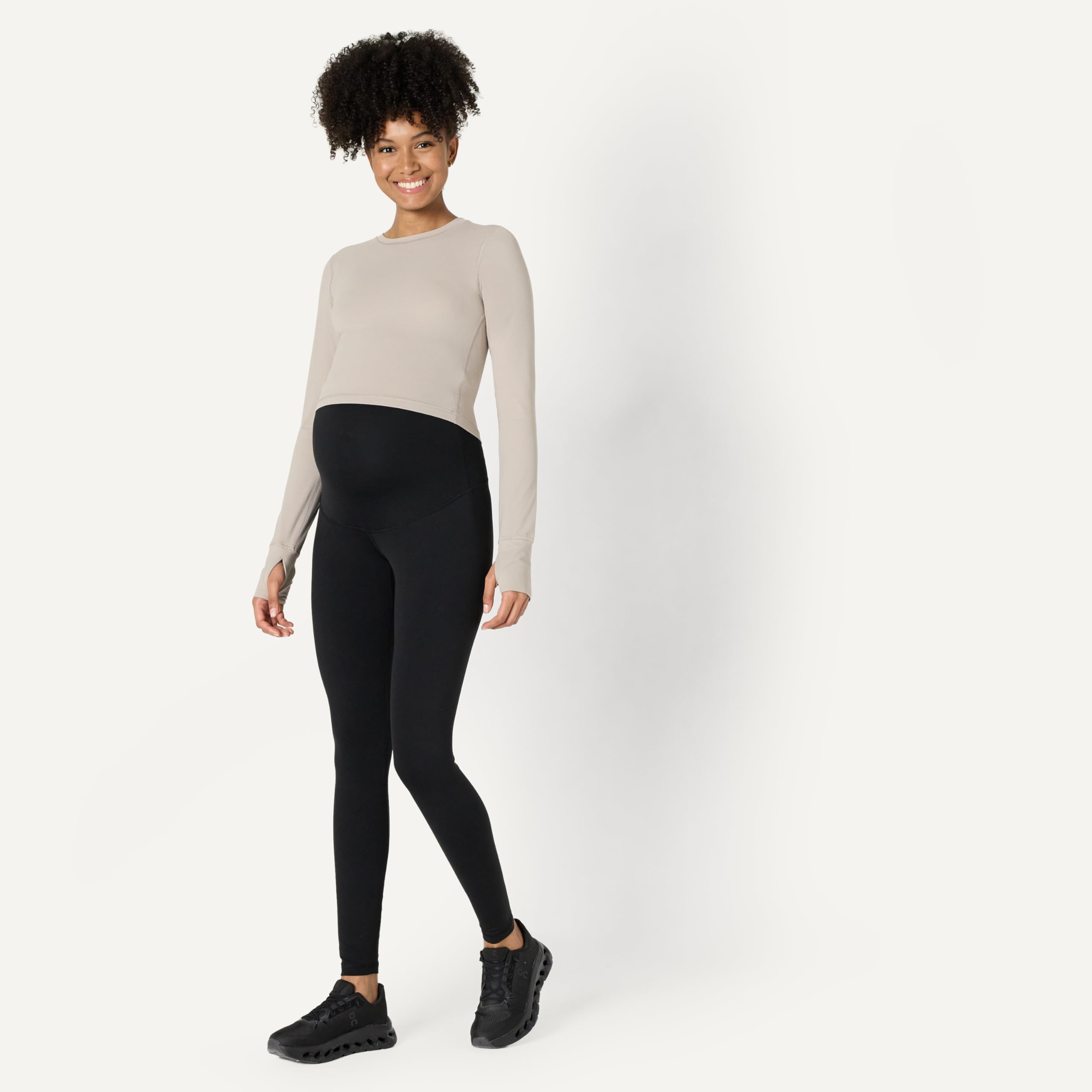 Amazon Essentials Damen Umstandsleggings, Active FormFlex butterweich mit Überbauchbund in voller Länge für Yoga und Workout