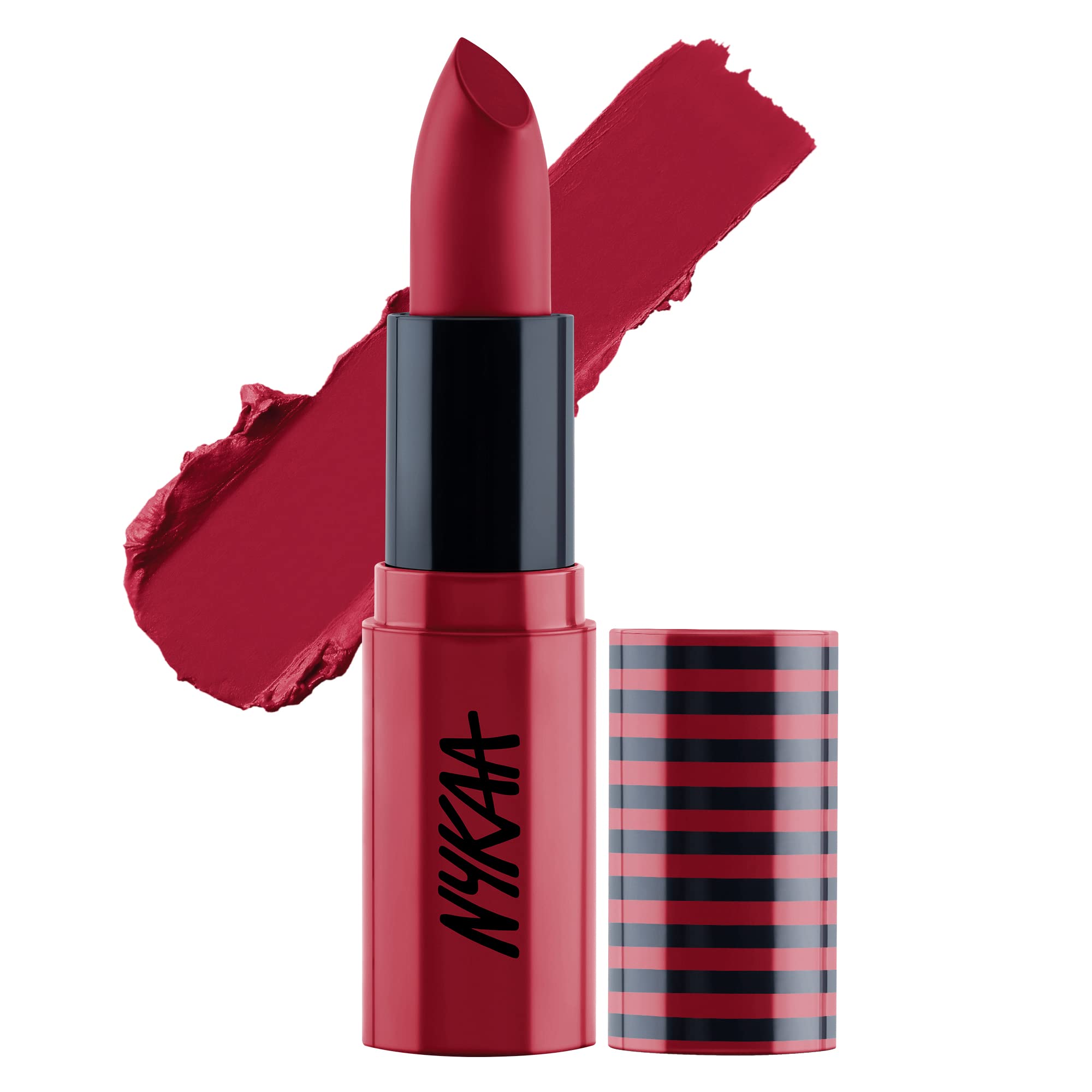 Nykaa So Creme! Lipstick (On Fire) - Red - Super matte finish lipstick with jojoba oil fortified formula, long-wearing, Comfortable & weightless (4.2gm)