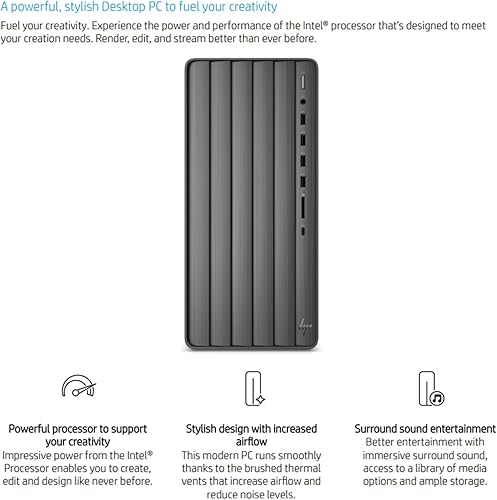 Miniatura 2 de HP Business Envy i5 Tower Desktop, procesador Intel i5-13400 (Beat Intel i7-1255U), 16 GB de RAM, 1 TB SSD, Wi-Fi 6, Windows 11 Pro, HDMI, RJ-45,