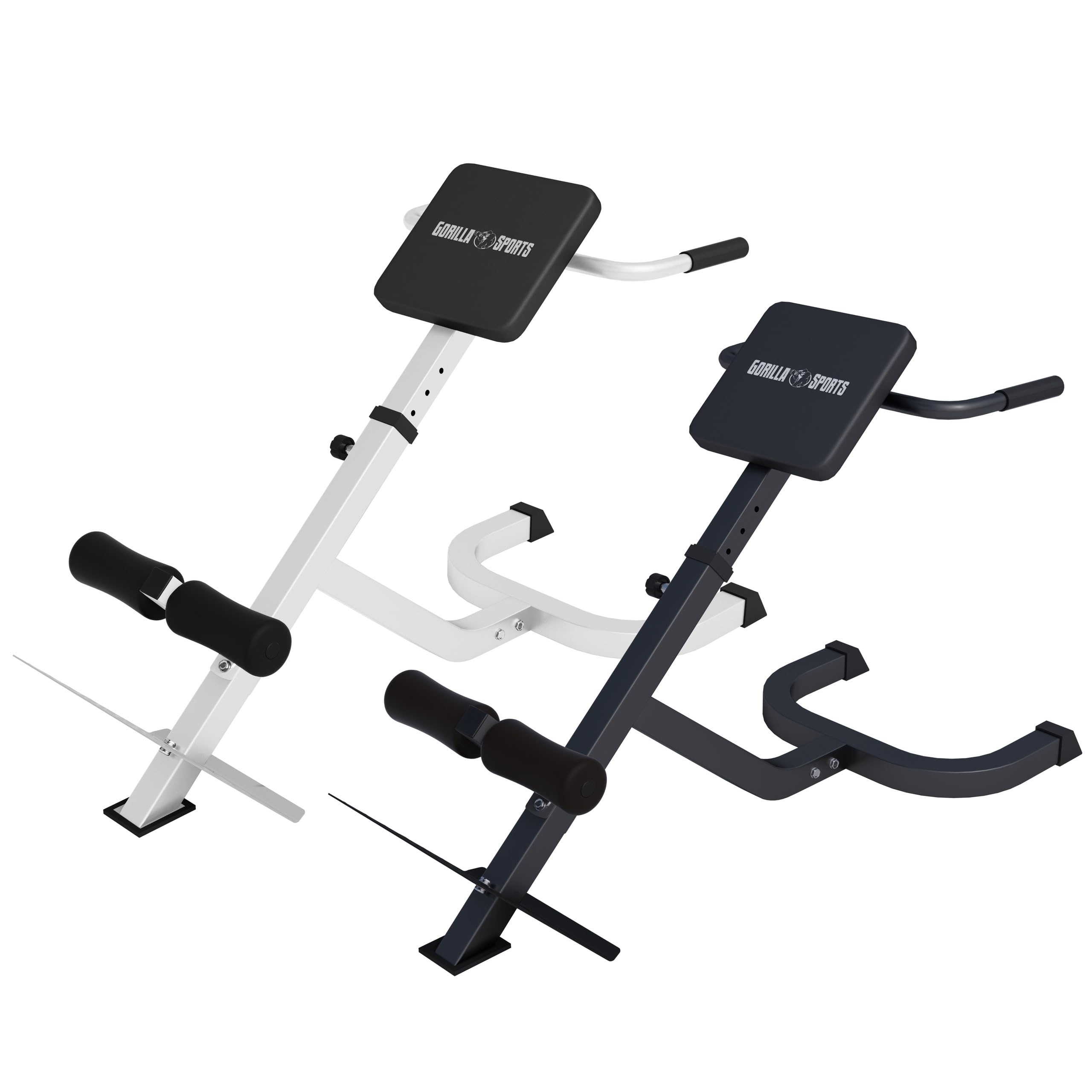 GORILLA SPORTS® Hyperextension Bench - Adjustable, 128 x 56 x 78-86 cm, Multi‑Functional, Padded - Roman Chair, Fitness Equipment, Back, Waist & Abdominal Machine Muscle Trainer, Strength Training