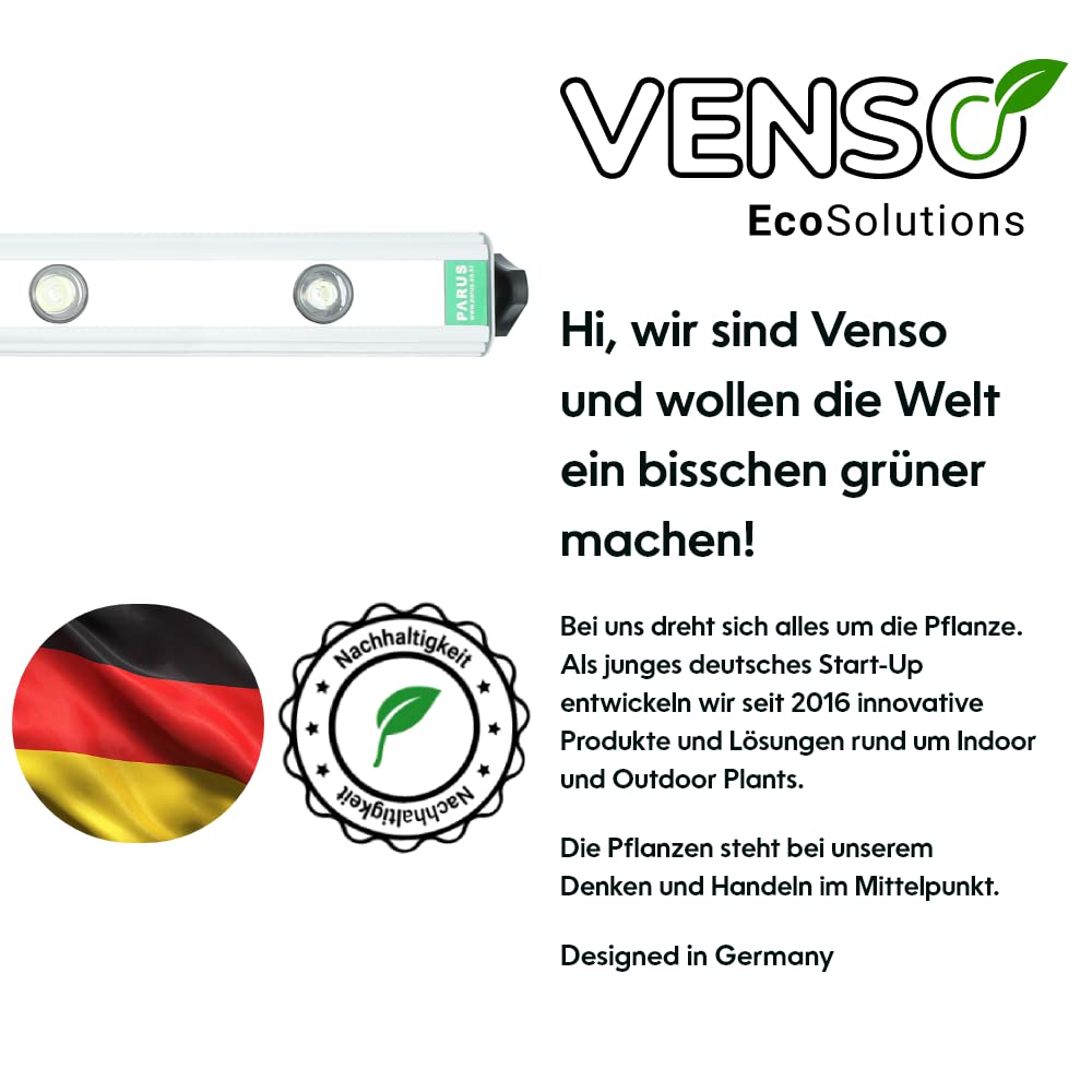 Parus by Venso Wall Spot 60cm, Abstrahlwinkel 30°, LED Wachstumslampe, Grow Light für Zimmerpflanzen und Grünpflanzen, Fassaden- und Wandbegrünung