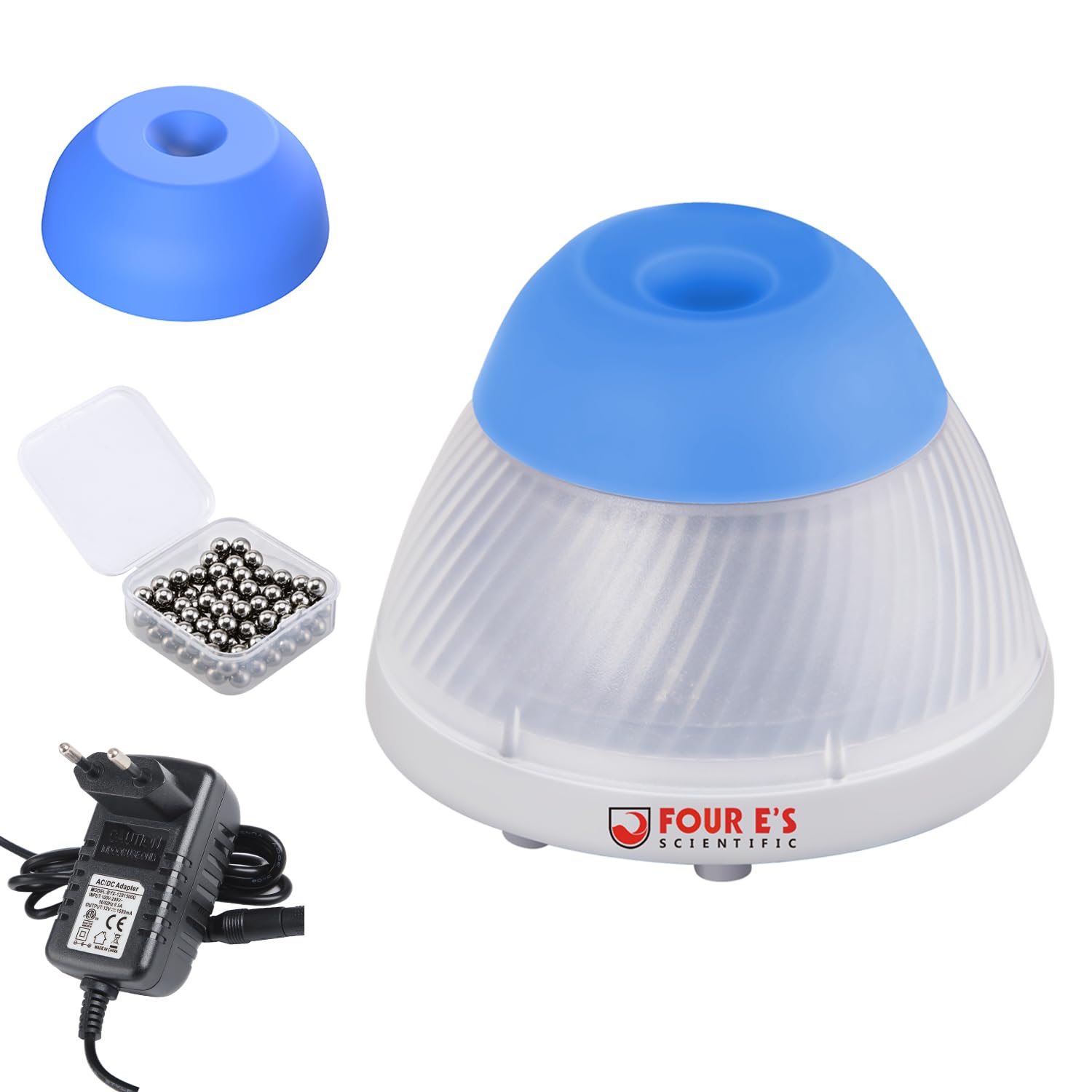 FOUR E'S SCIENTIFIC Mini Vortex - Mezclador de pintura para laboratorio Vortex, mezclador de color acrílico, modo táctil, diámetro de 5,5 mm, 5000 rpm, 50 ml