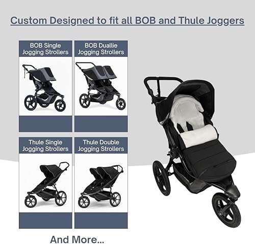Miniatura 2 de SASHA'S Saco para cochecitos de jogging BOB y Thule (bolsa de montaje) (cochecito no incluido)