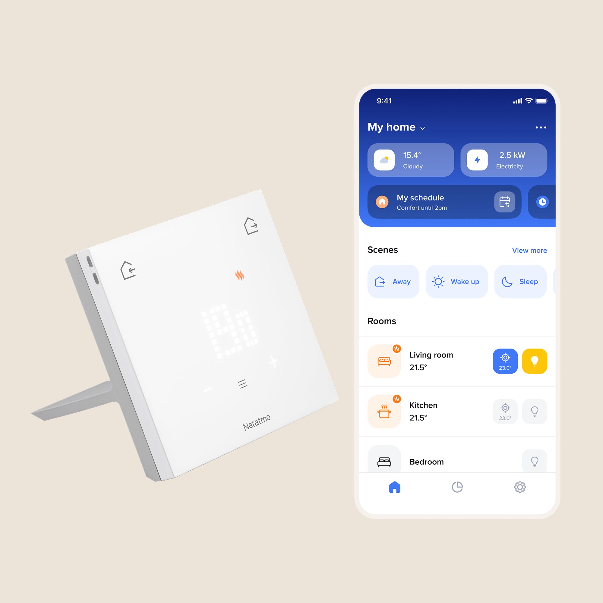Netatmo Oryginalny Termostat Smart do Ogrzewania Indywidualnego – Zestaw Instalacyjny Bezprzewodowy/Przewodowy, Wspornik w Zestawie, Oszczędzanie Energii, Kompatybilny z Matter (Alexa, Google Home,