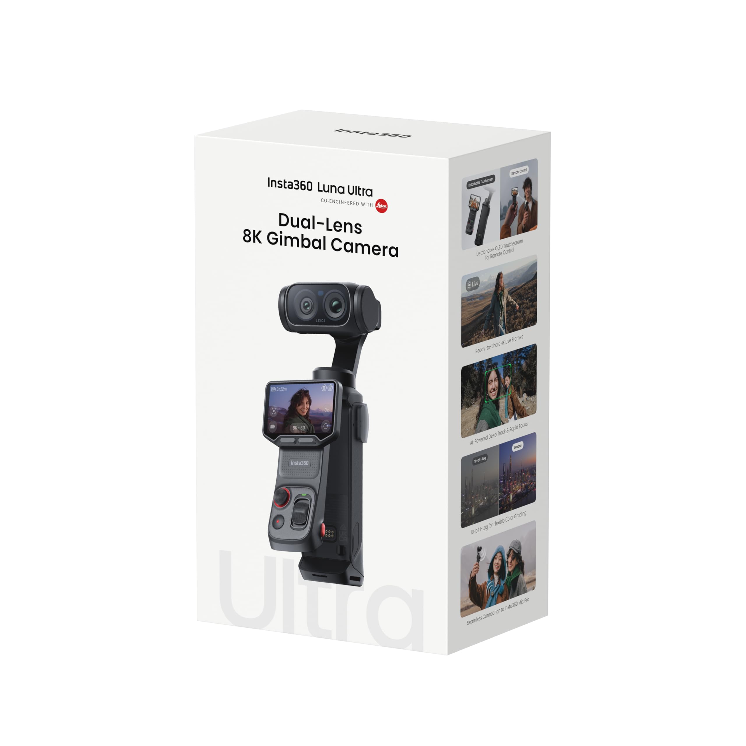 Insta360 Luna Ultra Creator Bundle | Modulare Kamera mit 2,5 cm (1 Zoll) Sensor, Video I-Log 10bit, 37-MP-Fotos mit Raw, 6-Achsen-Stabilisierung, Wi-Fi 6, HiFi-Audio