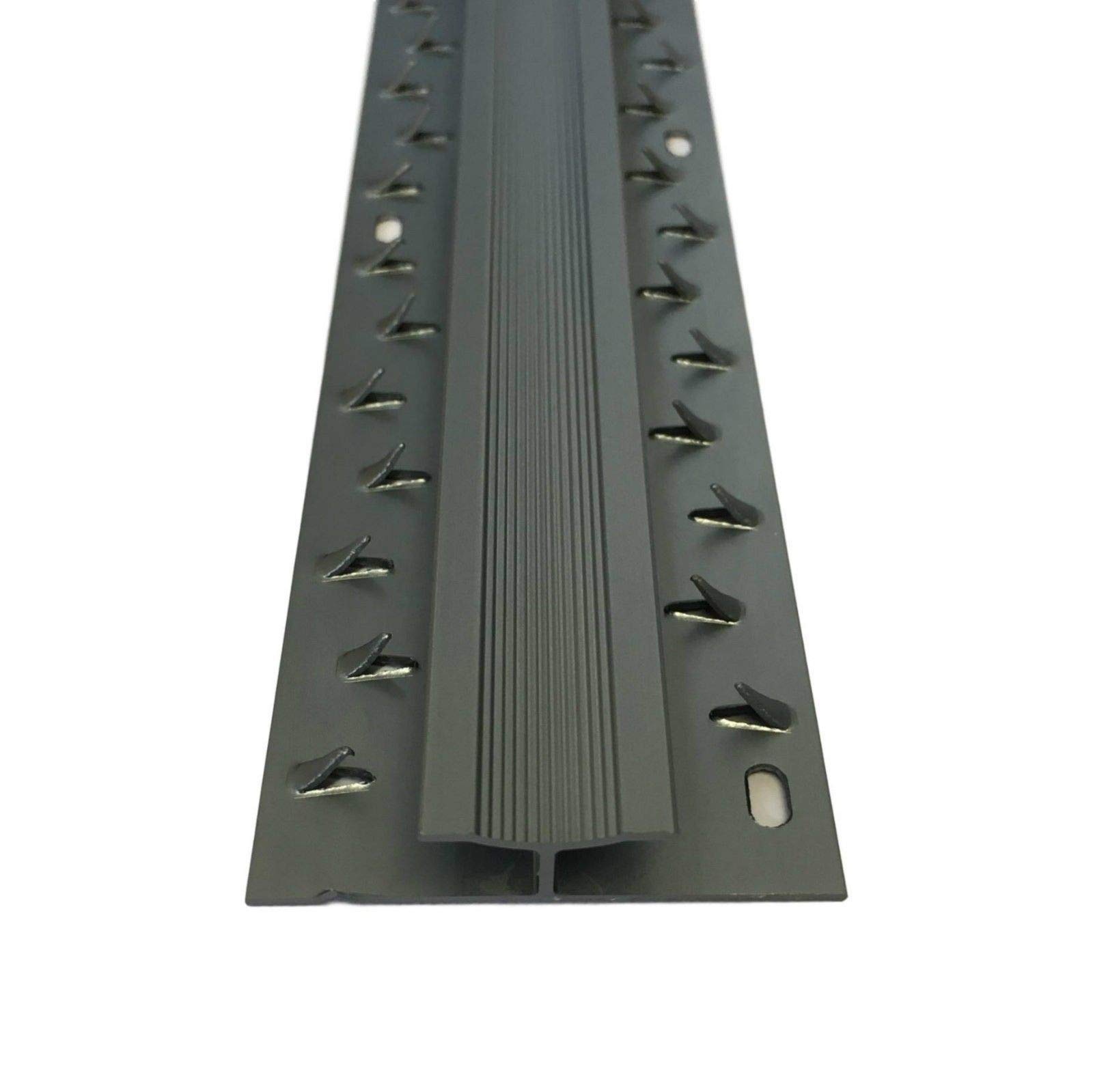 Flooring Direct Dark Grey Double Edge Carpet To Carpet Metal Door Bar Trim (900Mm, )
