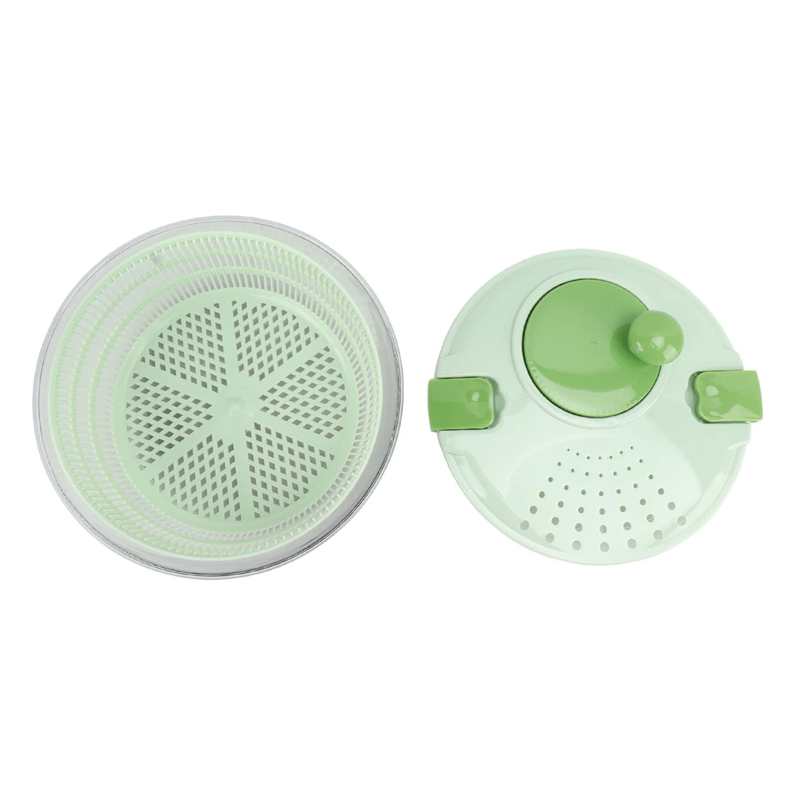 Yosoo Plastic Salad Spinner Multifunctional Veggie Washer, Fast Mixing Lettuce Spinner for Kitchen, Time Saving Fruit Washer for Busy Moms (Green)