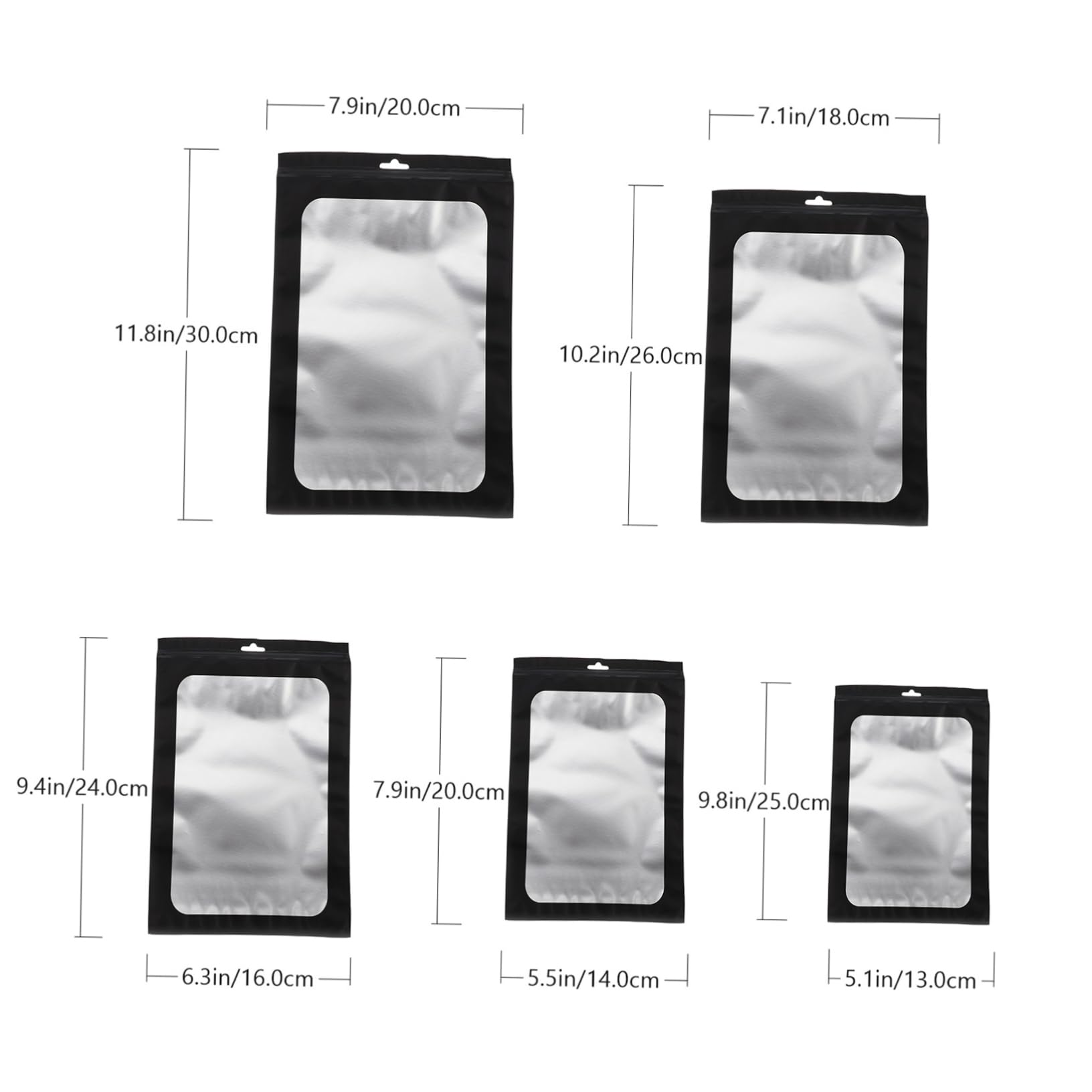 MUCKLILY Sealed Pouches 50pcs Self-sealing Bags for Jewelry Snacks and Seasonings