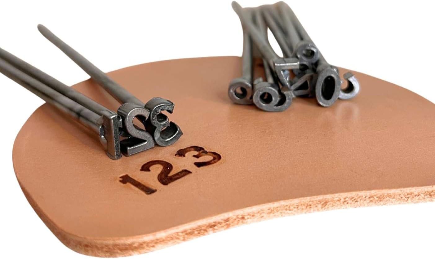 1/2" Number Mini Steel Branding Irons Kit for Hats, Wood Burning, DIY Beginner Adult Crafts Bullet Points