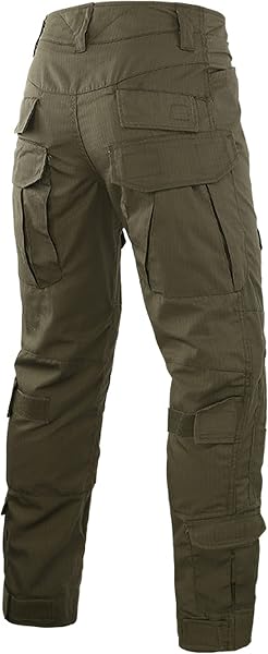 Uugood Pantaloni Mimetici da Uomo, Militari Tattici Ripstop da Combattimento Cargo per Airsoft Paintball - 2