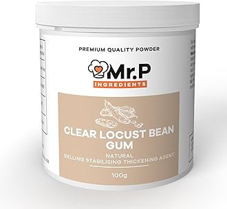 Mr.P Ingredients Locust Bean Gum 100g Powder Vegan-Friendly Stabilizer Texture Enhancer Thickener Gelling Agent Ideal for Confectionery Sauces Dressings Dairy Gluten Free Non-GMO Halal Kosher