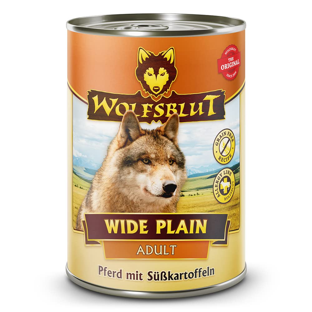 Wolfsblut - Wide Plain – 6 x 395 g – koń – mokra karma dla psów – bez zbóż
