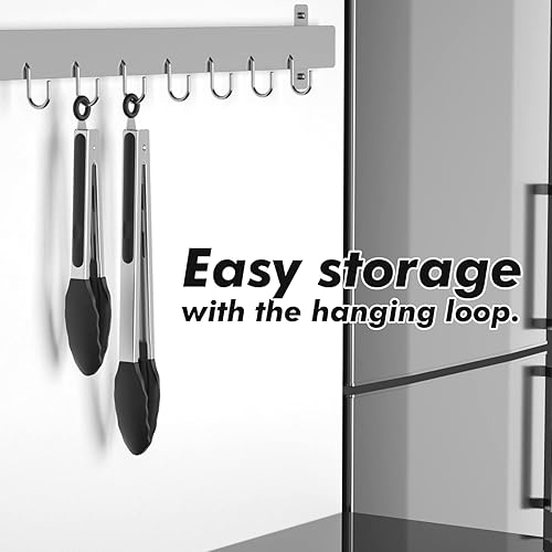 Miniatura 6 de Pinzas de cocina, juego de 2 pinzas de silicona, pinzas de cocina, pinzas de cocina, utensilios de cocina, utensilios de cocina para parrilla,