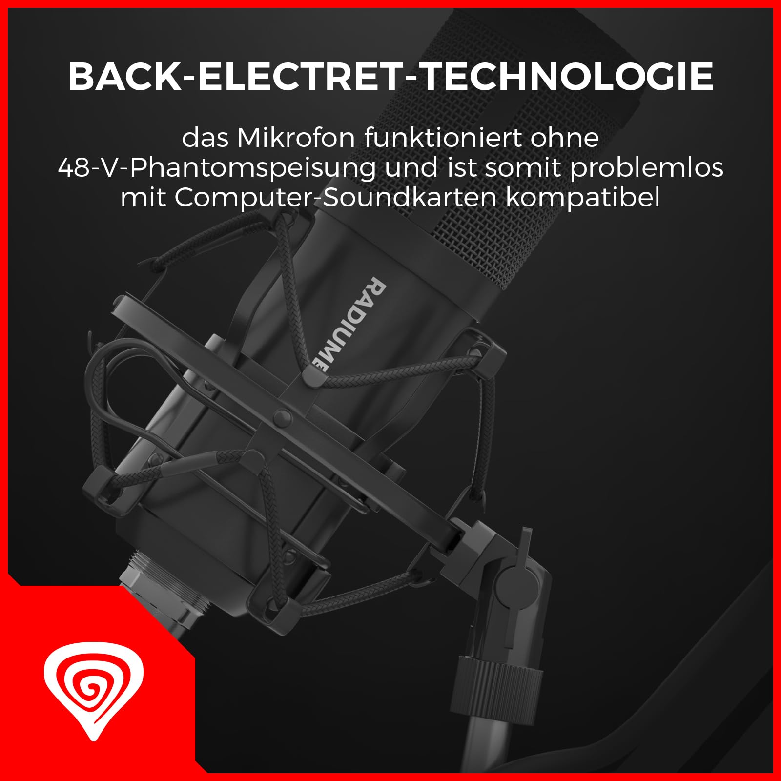 Genesis Radium 300 Studio XLR - Microfono professionale con braccio e filtro Pop, connessione XLR, Cardiode