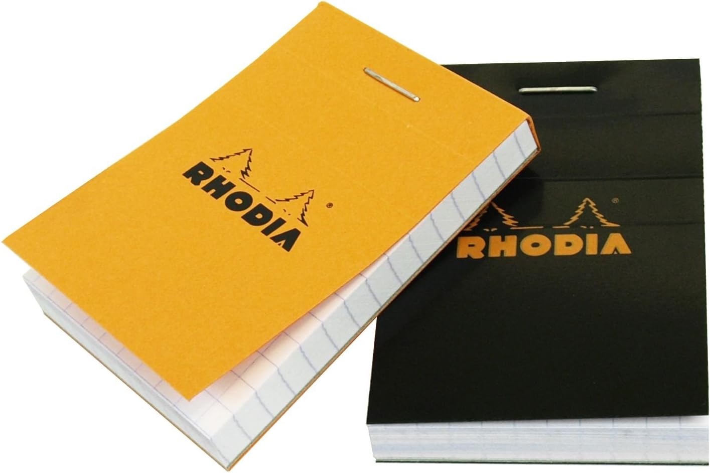 Rhodia Head Stapled Pad, No10 A8, Square ruling - Orange