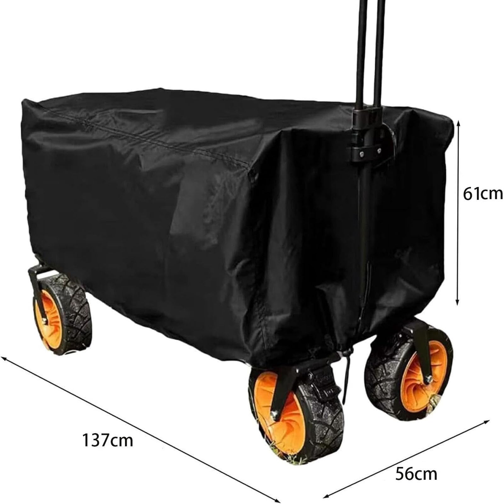 Bollerwagen Regenschutz, Schutzhülle Für Wagen, Outdoor Faltbare Wagon-für Bollerwagen, Universal Oxford Handwagen Abdeckung Gartenwagen Abdeckung, Wasserdicht Anti-UV Staubdicht (M: 97 × 56 × 51 cm)