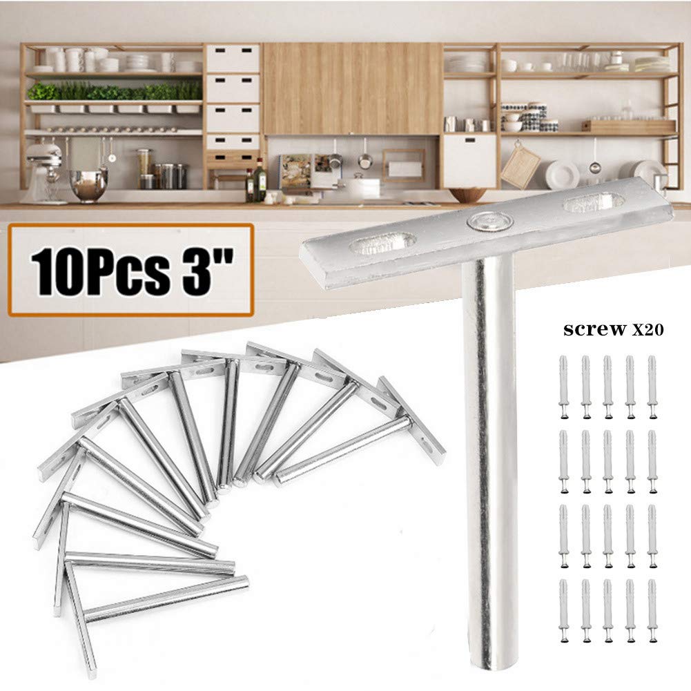 Buy 10PCS 3Inch Solid Steel Invisible Shelf Brackets Hidden Concealed Floating Shelf Support