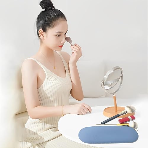 Miniatura 6 de Shunvan life Soporte para brochas de maquillaje de silicona, bolsa de brochas de maquillaje de gran capacidad, bolsa de cepillos de cosméticos de