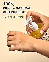 Vista 3 de Aceite de Vitamina E de 16 onzas líquidas, aceite orgánico de vitamina E para la piel, aceites vitamínicos a granel para rostro, fórmula líquida