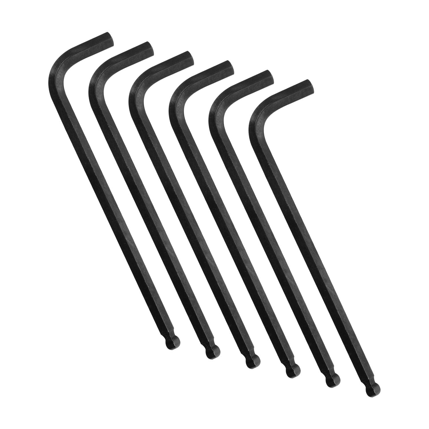 szkoo 3/16" Allen Wrench Set with Ball End Hex Key SAE Size Long Arm L Shaped Heavy Duty CRV Steel Tool for Repairing Project 6PCS