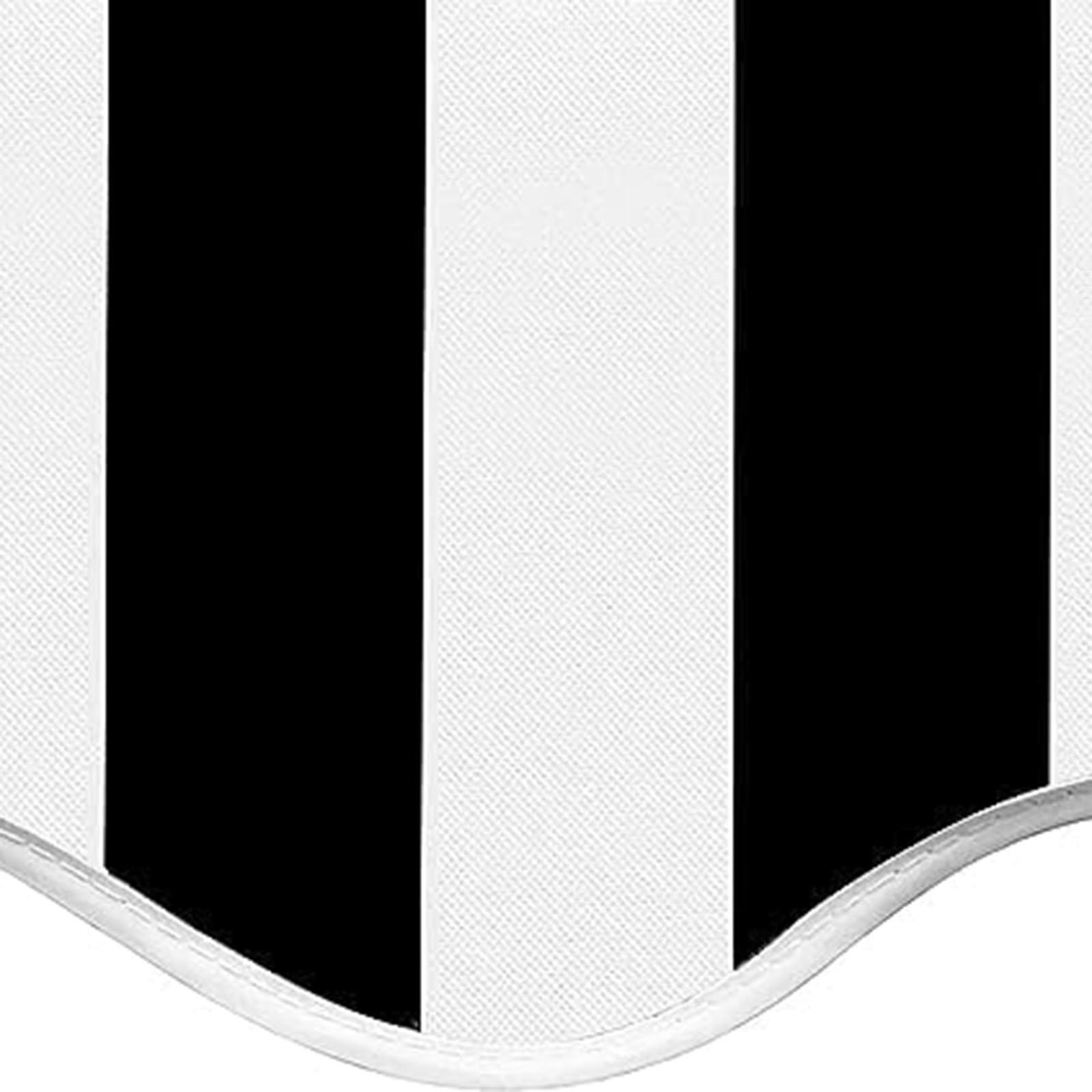 Tela retráctil de repuesto para toldo de patio, 100 % impermeable, poliéster de 280 g, para paraguas, tamaño 2 x 1,5 m, diseño de rayas blancas y negras