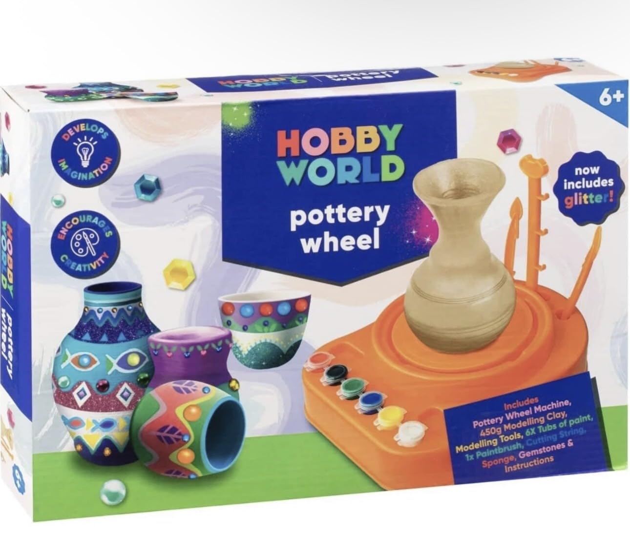 NEELAUK Hobby World Pottery Wheel for Kids, Multicolour, Clay Craft and Making Kit