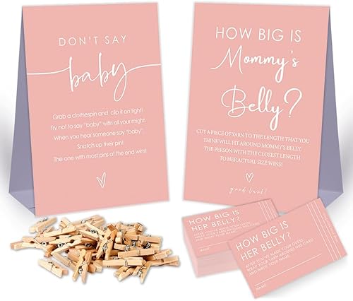 Miniatura 7 de 2 juegos rústicos para baby shower, no digas bebé y qué tan grande es el vientre de mamá, divertidos juegos de baby shower para adultos,