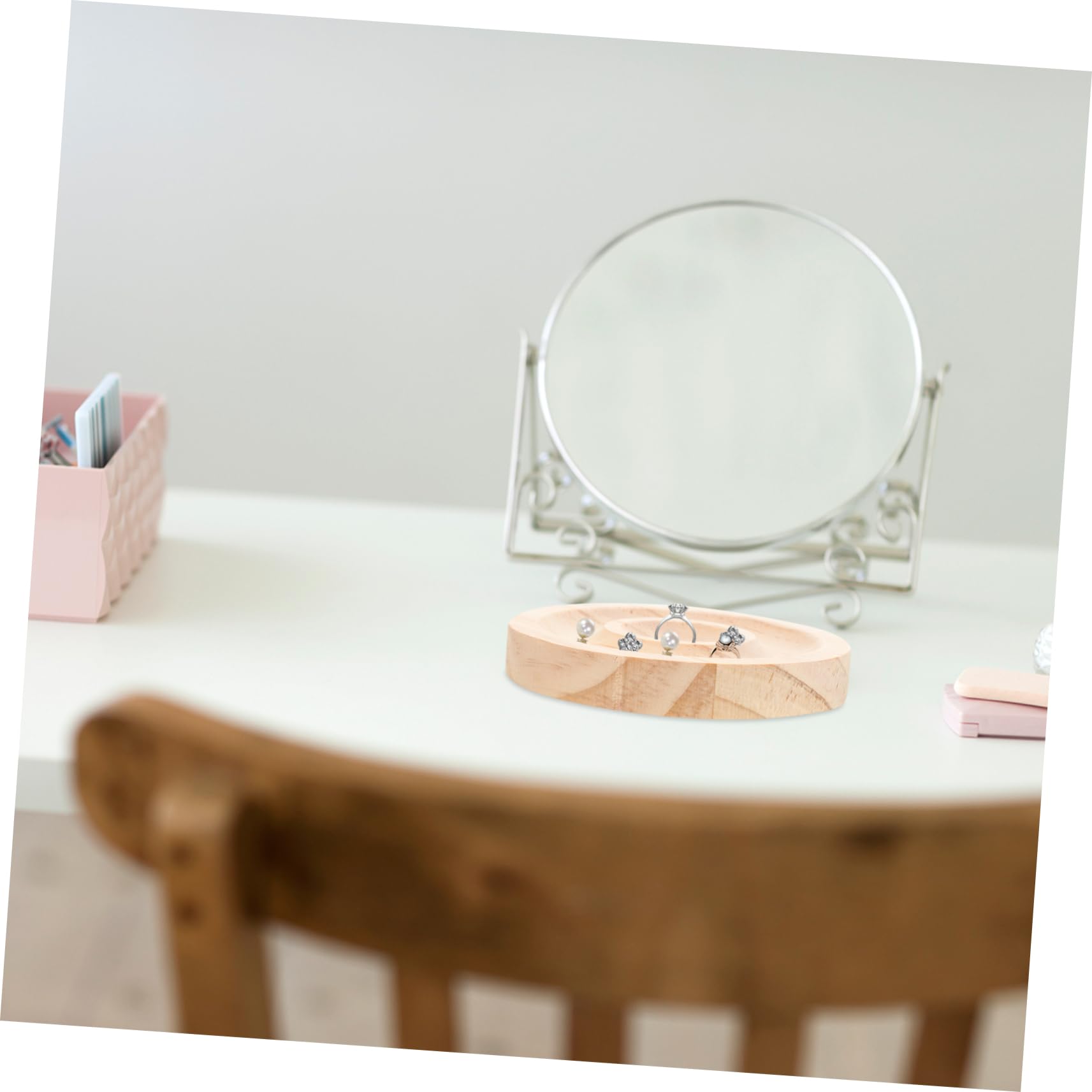 Plateau En Bois Pour Bracelets Et Perles - Support Rangement DIY - 10,3x9,5 Cm - Idéal Création Bijoux - 9